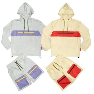 Ensemble deux pièces pour homme, coupe-vent zippé en nylon, survêtement de sublimation personnalisé, ensemble court coupe-vent, vente en gros de survêtement coupe-vent - Product Image 5