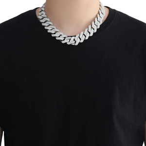 Pass Diamond Tester Custom Vvs Moissanite nombre letra colgante hombres Hop 925 Plata Iced Out Diamond Link cadena colgante joyería - Product Image 5