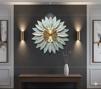 Elegante Reloj de pared de girasol multicolor, hermoso diseño decorativo para el hogar, sala de estar y decoración de sala de estar