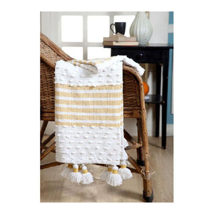 2025 directo de fábrica último diseño suave manta de lujo 100% algodón orgánico Waffle manta de punto ponderada de la India - Product Image 1