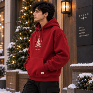 Unisex Christmas Hoodie Oversized Fleece Holiday Pullover Winter Graphic Sweatshirt Custom Wholesale - Product Image 4