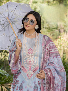 Salwar Kameez para Mujer, Estilo Fiesta, para Todas las Temporadas, con Parte Superior de Modal y Parte Inferior con Parches, Dupatta Semi Lawan de Algodón/Chifón - Product Image 3