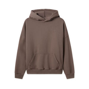 Sudadera con Capucha de Forro Polar para Hombre, 100% Algodón, de Alta Calidad, Gruesa, Personalizada, para Invierno, Diseño Sólido, Talla Grande, Térmica, al por Mayor - Product Image 1