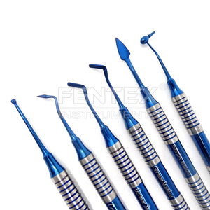 6 uds., mango hueco Manual reutilizable, relleno compuesto Dental, instrumentos de acero inoxidable de doble punta con revestimiento de titanio azul - Product Image 3