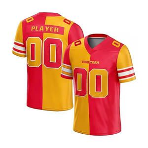 Conjunto de camisetas de fútbol americano con impresión personalizada, número de nombre de equipo personalizado corto para hombres y adultos, servicio OEM disponible - Product Image 1