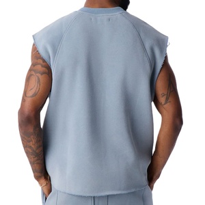 Oversized Plus Size Bodybuilding <b>Stringer</b> Loose Design Custom Unisex Fashionable Casual Wear High Street Round Neck Tank Top - Product Image 5