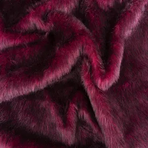 Tessuto SHERPA IN peluche larghezza 150 CM nei colori rosso, bianco e senape i capelli di coniglio con stampa leopardata sono un prodotto vegano