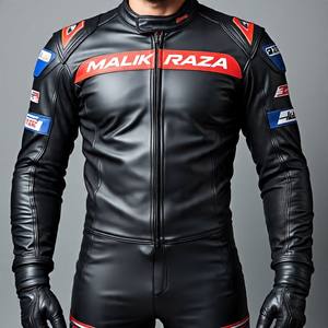 Traje de dos piezas de cuero de motocicleta premium-Acabado de lujo, hecho en Pakistán por Malik Raza, personalización completa - Product Image 3