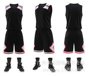 เสื้อบาสเก็ตบอลสำหรับผู้ชายเสื้อบาสเก็ตบอลว่างเปล่าใส่กลับด้านได้ - Product Image 3