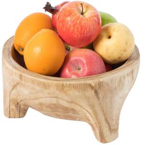 Assiette de fruits et bol à salade en bois massif créatifs faits à la main artisanat en bois écologique pour la décoration de la maison et le service de fête - Product Image 4