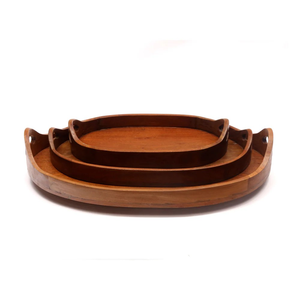 Plateau de service rond en bois personnalisable de qualité supérieure Offre Spéciale pour la décoration de la ferme et les événements, la cuisine et le restaurant de l'hôtel - Product Image 5