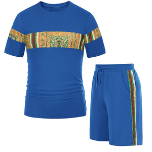 Nuevo estilo, ropa de moda de verano, conjuntos cortos, ropa informal para hombre, camiseta personalizada de entrenamiento de gimnasio informal deportiva de dos piezas personalizada - Product Image 1