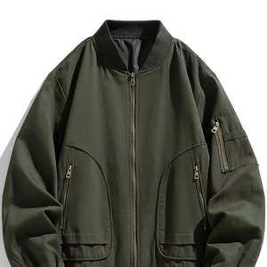 Veste bomber décontractée pour homme, logo personnalisé OEM ODM, résistante à l'eau, sport, jogging, confort décontracté, service direct - Product Image 1