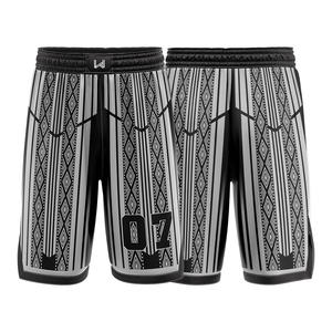 Shorts de basket-ball personnalisés 100% polyester, imprimés par transfert thermique, taille plus, respirants, séchage rapide, antibactériens, vêtements de basket-ball - Product Image 1