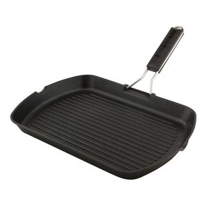 DIETIGRILL INDUCTION Plaque de cuisson antiadhésive en aluminium 35x25cm Noir 05520250 Compatible avec Ilsa pour plaques de cuisson et poêles à griller - Product Image 1