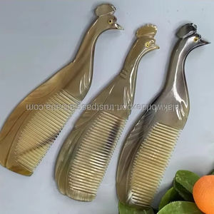 หวีฮอร์นธรรมชาติสำหรับจัดแต่งทรงผมใหม่ที่ดีที่สุดสำหรับเป็นของขวัญคริสต์มาสหวีเขาควายวัวขายส่งจากอินเดีย - Product Image 6