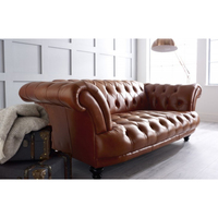 Canapé de luxe Chesterfield rouge deux places en cuir véritable canapé classique fait à la main pour la maison sous-sol entrepôt hôtel maison bar