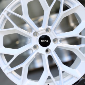 Rines Forjados HTOR Estilo Rally 18x9.5 5x114.3 Blanco Brillante, Rines Forjados JDM Racing, Personalizados para Civic Type R STI Evo <span class=keywords><strong>Yaris</strong></span> - Product Image 5