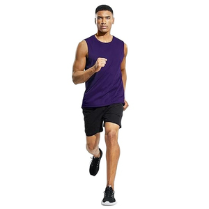 Hot Selling Breathable Knitted Gym Tank Top Men's Cotton Muscle Vests Workout Clothing V-Neck High Street Style Sleeveless - Product Image 2