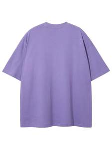 Camiseta de verano de algodón de gran tamaño para hombre, manga corta, hombro caído, informal, suave, transpirable, ajuste Regular, cuello redondo, Color sólido - Product Image 3