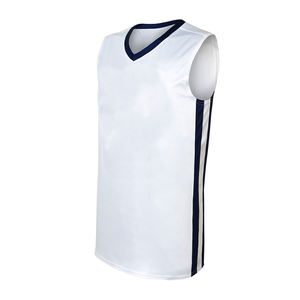 Camisetas de baloncesto de buena venta, ropa deportiva, conjuntos de camisetas de baloncesto de entrenamiento, ropa de hombre, uniforme de baloncesto sin mangas en blanco liso - Product Image 2