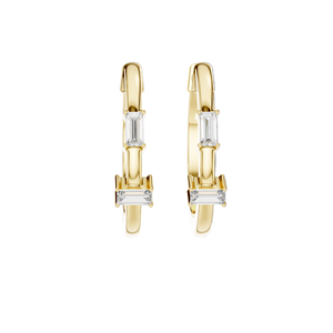 Boucles d'oreilles créoles en diamant CVD 0,05 CT VVS-VS-EF pour femmes, or 18 carats, 14 carats, 10 carats et argent 925, moissanite, rose, jaune, blanc - Product Image 3