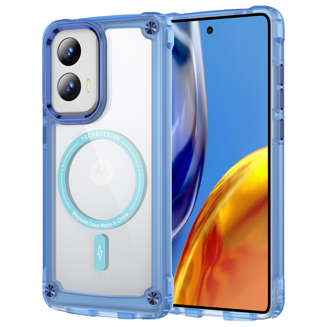 Popular Design Semi-transparent Shockproof TPU+Acrylic Magnetic Lightweight Pure Color Multi-Brand Compatible Cell Phone Cases