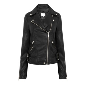 Veste en cuir personnalisée à col montant pour femmes Veste en cuir grande taille Veste en cuir véritable à usage extérieur - Product Image 3