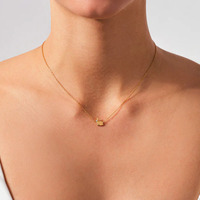 Collier pendentif lapin délicat en or massif 14K/18K avec diamant unique de laboratoire, design luxueux pour femmes
