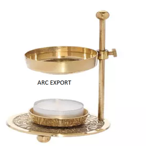 Brûleur d'encens avec manche en bois pour ustensiles de cuisine avec brûleur de Bakhoor décoratif de couleur or à prix attractif de l'Inde - Product Image 3