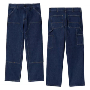 กางเกงยีนส์ขายาวทรงหลวมสำหรับผู้ชายกางเกงยีนส์ทรงหลวมใส่สบายปรับแต่งได้ตามต้องการ - Product Image 4