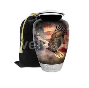 Puesta de sol y hermosa flor púrpura, urna grande para adultos de cremación para cenizas humanas con recuerdo y corazón, urna de recuerdo, bolsa de terciopelo gratis - Product Image 5