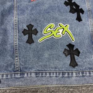 Chaqueta Vaquera Azul de Moda de Alta Calidad con Bordado, Estilo Retro Moderno, Corte Holgado, Ropa Superior Adecuada para el Invierno - Product Image 3