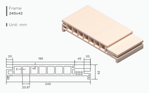 Marco de Puerta de Madera y Plástico Compuesto Dewoo 100 125 160 200 240mm Impermeable para Puerta Interior - Product Image 5