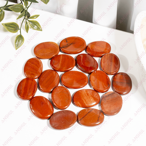 หินแจสเปอร์สีแดงธรรมชาติคุณภาพสูง รูปทรงวงรี สำหรับตกแต่ง พกพา หรือใช้ในการทำสมาธิ ขายส่ง - Product Image 1