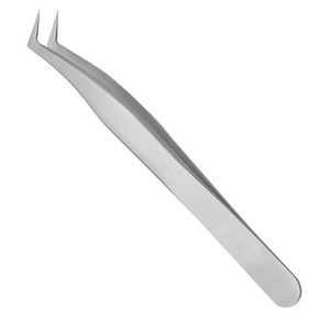 Mini Pinzas de Cejas de Acero Inoxidable Personalizadas, Diseño Inclinado, Pinzas para Depilar y Extensión de Pestañas para Hombres - Product Image 1