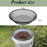 Tamis de jardin robuste en treillis métallique, filtre en acier, bols de tamisage pour le jardinage, le compost et le gravier