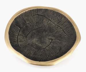 Ensemble de plateaux de service en métal aluminium fini or rose brillant Fabricant Nouveau design Plateau de service en métal fait main avec poignée - Product Image 3