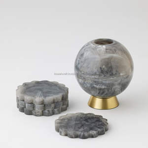 Ensemble de sous-verres en résine transparente Earth Designer de luxe fait à la main nouveaux articles pour les décorations de table de cuisine - Product Image 4