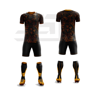 Conjunto de Entrenamiento de Fútbol Personalizado, Camiseta y Pantalones Cortos de Fútbol Premium con Tela Transpirable 100% Poliéster, Unisex, para Deportes de Equipo de Competición - Product Image 3