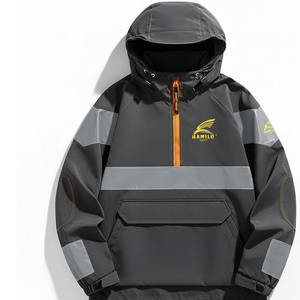 แจ็คเก็ตกันลมแฟชั่นแบบกำหนดเอง แจ็คเก็ตซอฟต์เชลล์บุขนแกะ รับทำโลโก้ลูกค้า OEM ชุดกีฬา - Product Image 1