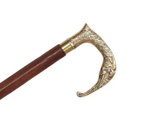 Bastón de madera con mango de latón hecho a mano, bastones decorativos antiguos para hombres y mujeres - Product Image 3