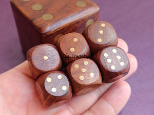 Ensemble de dés polyédriques en bois naturel 7 pièces Écologique Durable pour les collectionneurs de jeux de société RPG Tradebyd - Product Image 3