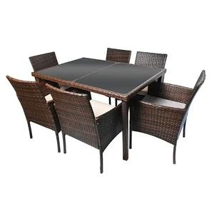 Juego de mesa de comedor al aire libre de diseño moderno hecho a mano, muebles de ratán de Indonesia para uso en la sala de estar - Product Image 1