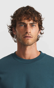 T-shirt oversize tricoté pour homme, 100 % polyester jersey, ourlet bouclé délavé, épaules tombantes, style streetwear, t-shirt vierge - Product Image 4