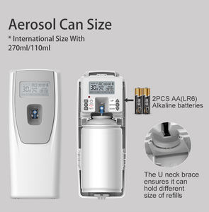 Diffuseur de parfum électrique à piles Wisekleen avec logo personnalisé, écran LCD, vaporisation automatique, diffuseur de parfum, Dispensador <span class=keywords><strong>Aerosol</strong></span> - Product Image 2