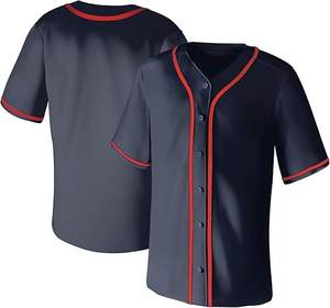 Wholesale Custom Men's Baseball & Softball Jersey Plain Blank Embroidery <b>Shirts</b> Softball Club Baseball Wear Baseball Jersey - Product Image 1