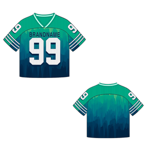 High Street Fashion Custom Oversize Mesh Plus Size American Football & Soccer Jersey Set Transpirable Impreso al por mayor - Product Image 2