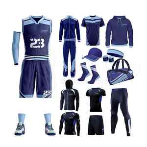 Ropa de baloncesto personalizada para hombre, kit completo, talla XL, camiseta de poliéster transpirable con opciones de talla grande, técnica de sublimación - Product Image 1
