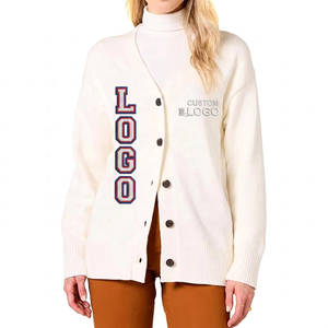 Custom Logos Wholesale Long Sleeved Knitted <b>Cardigan</b> Sweater for <b>Women</b> Top Seller Lightweight Ladies <b>Cardigan</b> Sweater - Product Image 1